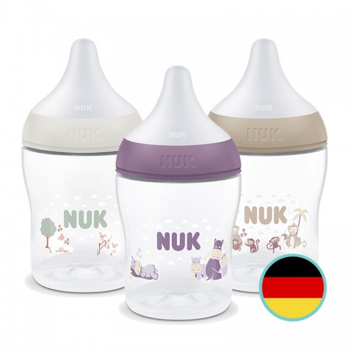 NUK Perfect Match Temperature Control Bottle with Soft Silicone Teat 150ml | Feeding Bottle | Made in Germany